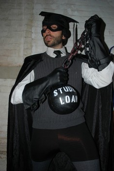 The Master of Degrees carries a ball and chain that reads 
